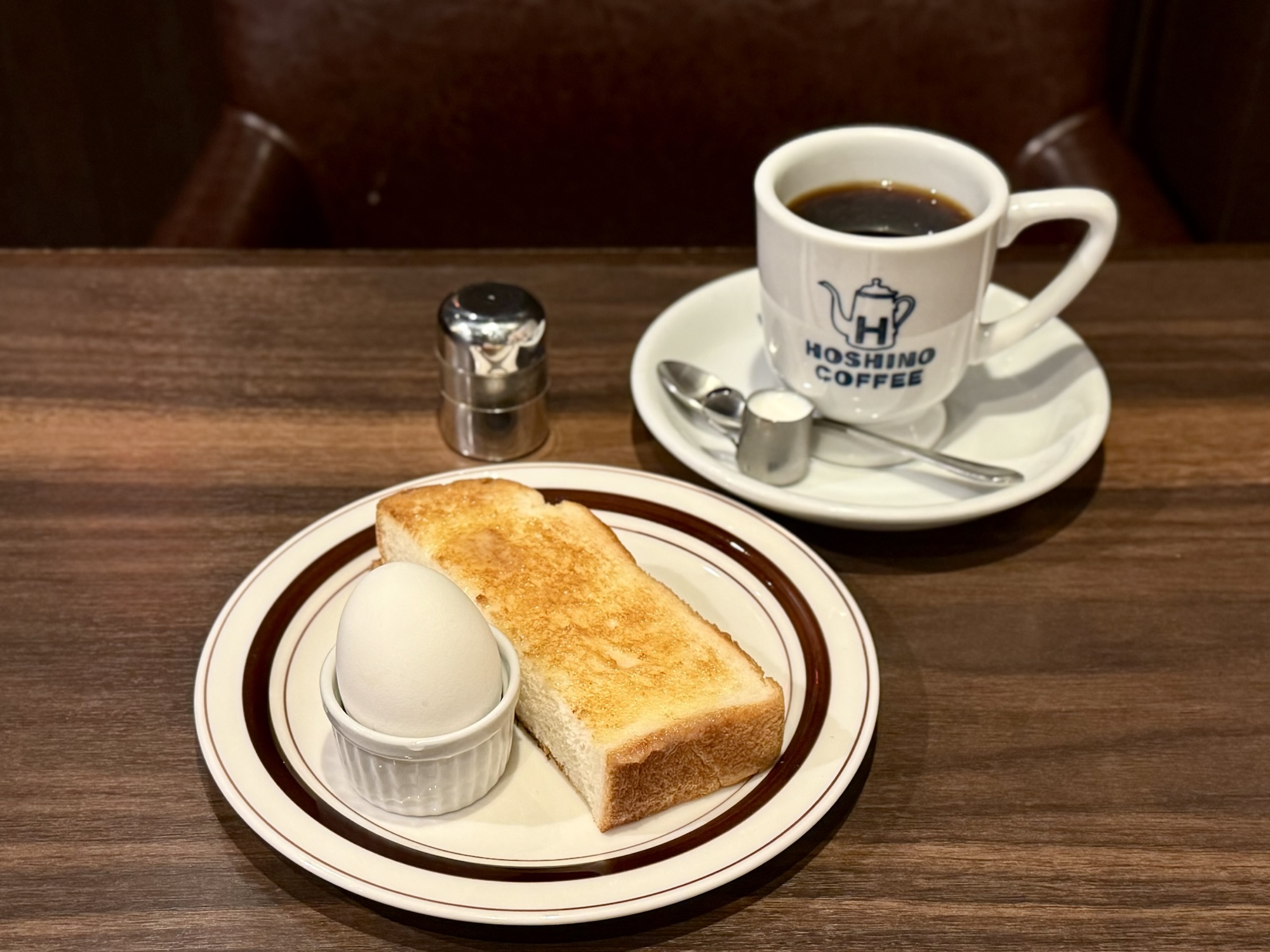 星乃珈琲店で厚切りトースト(ゆで卵付き)モーニング - ミナミモリノジカン