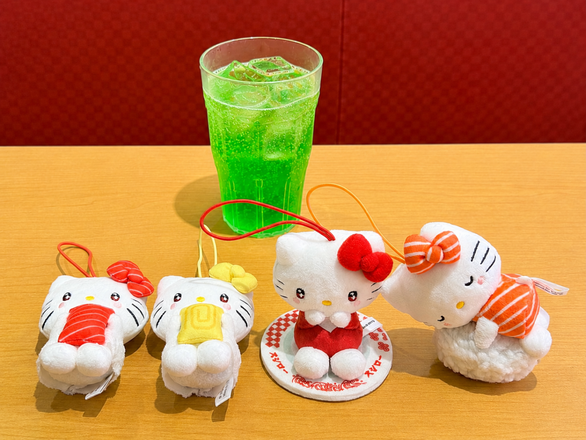 スシローが『ハローキティ』と初コラボ 第一弾コラボグッズ特典付きお